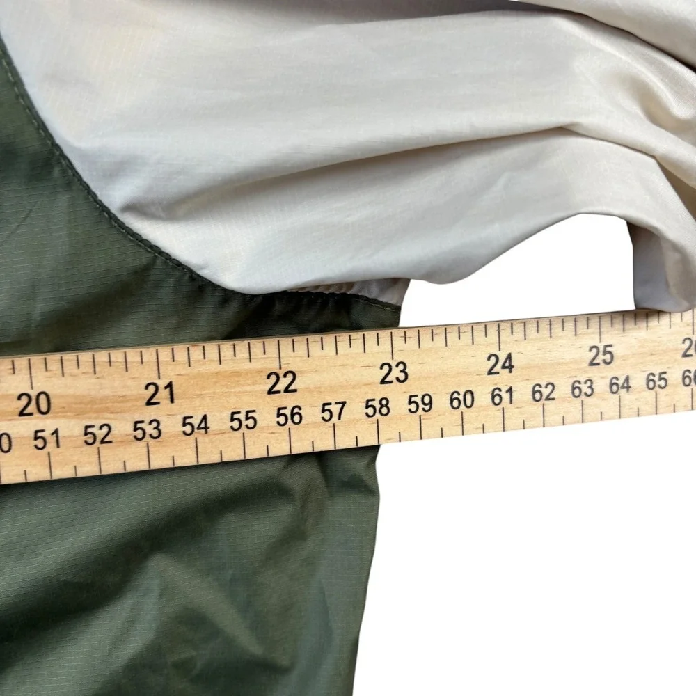 North Face Fanorak Anorak Mens L Green Windbreaker Fanny Pack Hiking Packable